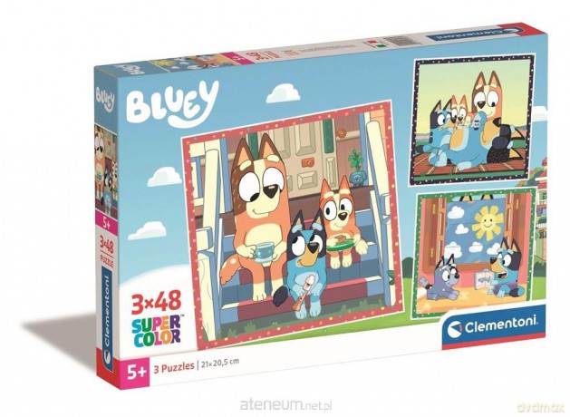 CLEMENTONI 3x48 el. Super Kolor Bluey [PUZZLE]