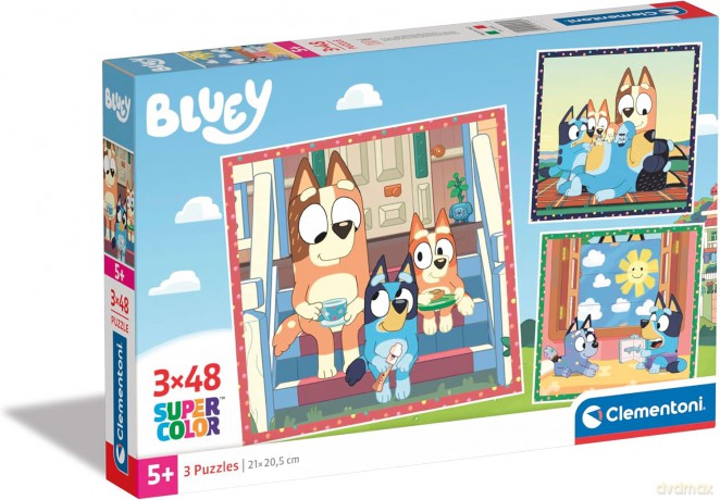 CLEMENTONI 3x48 el. Super Kolor Bluey [PUZZLE]