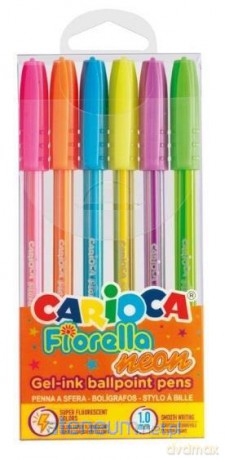 Długopis żelowy Fiorella neon 6szt