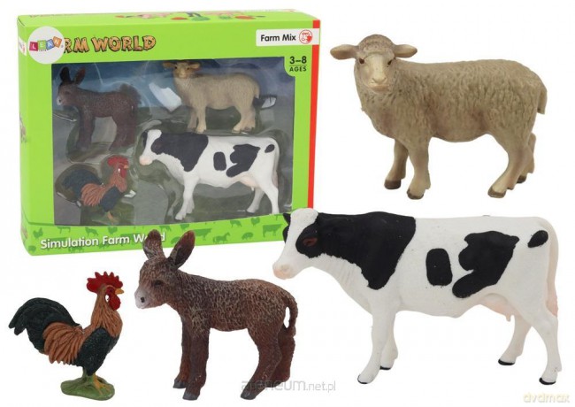 Figurki zwierzęta wiejskie 4szt [FIGURKA]