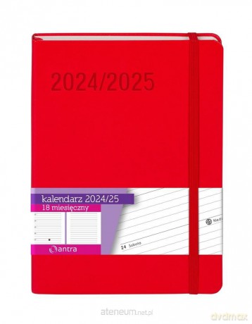 Kalendarz 2024/2025 Minimalizm A5 czerwony [KALENDARZ]