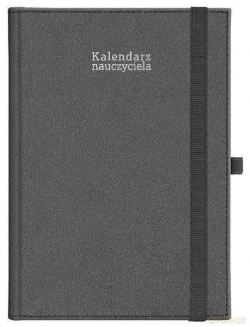 Kalendarz naucz. 2024/2025 A5 tyg. gumka czarny [KALENDARZ]