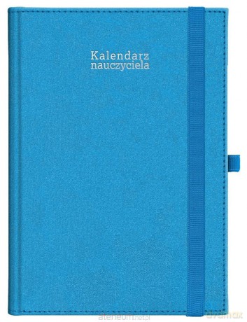 Kalendarz naucz. 2024/2025 A5 tyg. gumka niebieski [KALENDARZ]
