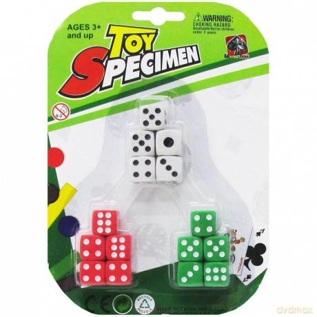 Kostka do gry 15 sztuk 3 kolory [GRA]