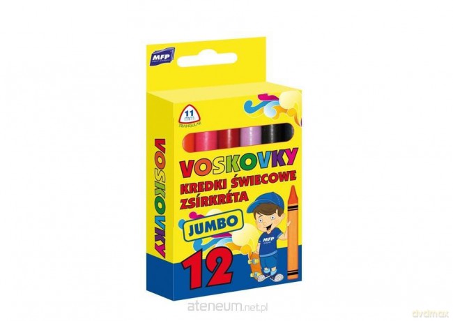 Kredki woskowe trójkątne Jumbo 12 kolorów