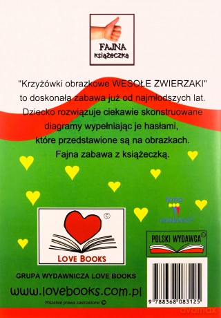 Krzyżówki obrazkowe 4-8 lat. Wesołe zwierzaki - Agnieszka Wileńska [KSIĄŻKA]