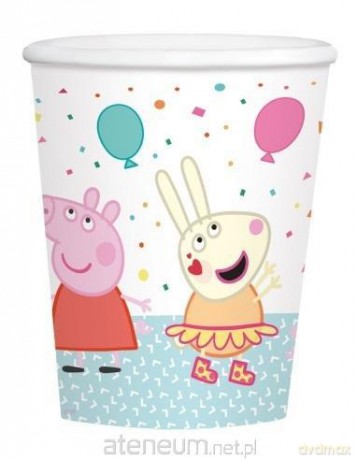 Kubki papierowe Świnka Peppa 250ml 8szt