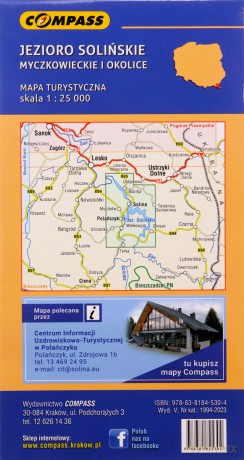 Mapa Jezioro Solińskie, Myczkowieckie.. lam