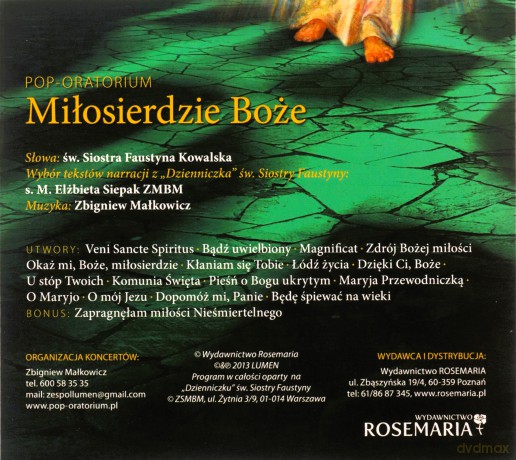 Miłosierdzie Boże Pop-Oratorium CD [CD]