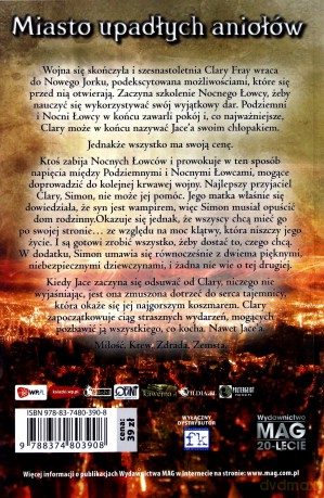Miasto Upadłych Aniołów Dary Anioła Tom 4 - Cassandra Clare [KSIĄŻKA]