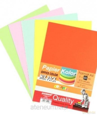 Papier kolorowy A4 5x100 arkuszy