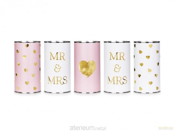 Puszki weselne Mr&Mrs 14x7cm 5szt