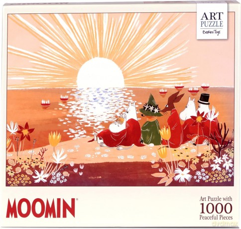 Puzzle 1000 el. artystyczne Muminki czerwone [PUZZLE]