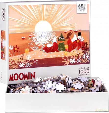 Puzzle 1000 el. artystyczne Muminki czerwone [PUZZLE]