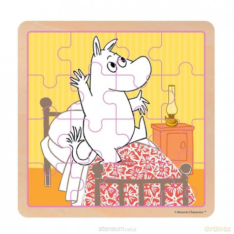 Puzzle 16 el. drewniane Muminki - Psoty przed snem [PUZZLE]