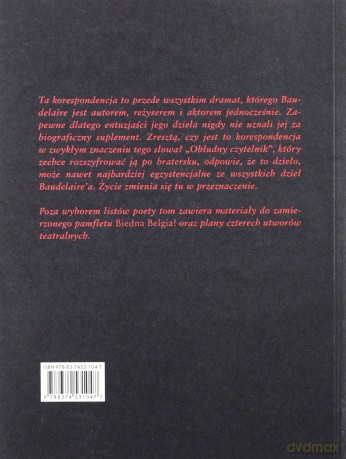 Pisma Tom 4 Listy Biedna Belgia Teatr - Charles Baudelaire [KSIĄŻKA]