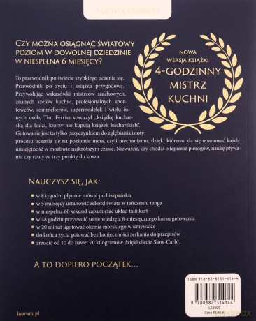 4 godziny, by zostać mistrzem. Przewodnik po świecie szybkiego uczenia się - Timothy Ferriss [KSIĄŻKA]