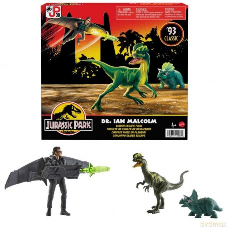Zestaw figurek Jurassic World Ian Malcolm z dinozaurami [FIGURKA]