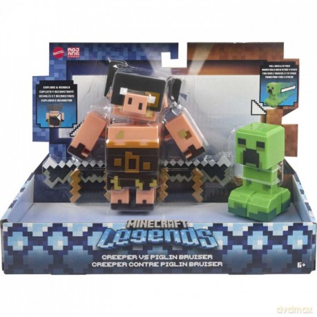 Zestaw figurek Minecraft Legends Creeper vs Piglin [FIGURKA]