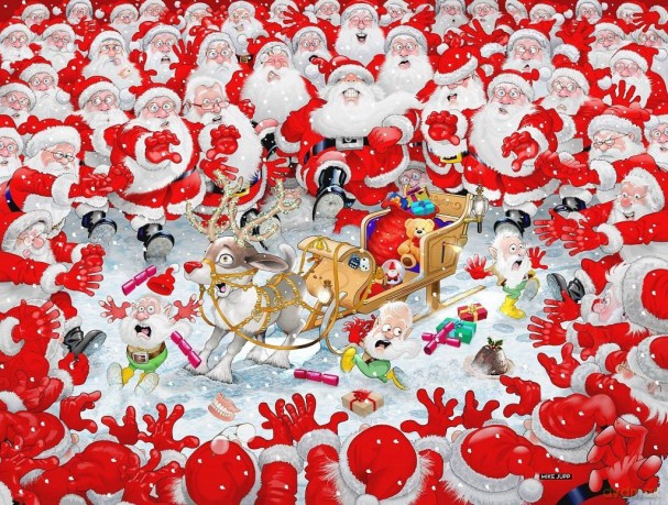 1000 Piece Jigsaw Puzzle - Christmas Scramble by Mike Jupp -1000 Piece Jigsaw Puzzles for Adults - Hardest Jigsaw Puzzle, Festive Puzzle, Present [PUZZLE]