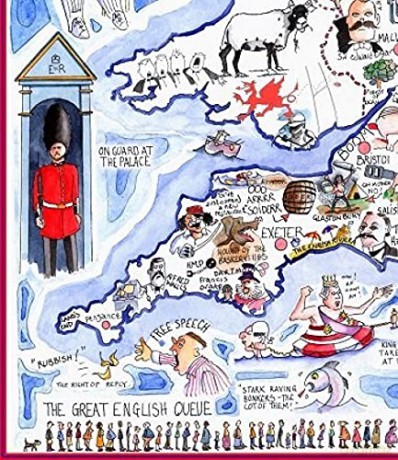 1000 Piece Jigsaw Puzzle - Comical Map Of England Artwork By Tim Bulmer - Comical 1000 Piece Puzzles For Adults Colorful Jigsaw Puzzle 66cm X 50cm Funny Jigsaw Puzzles [PUZZLE]