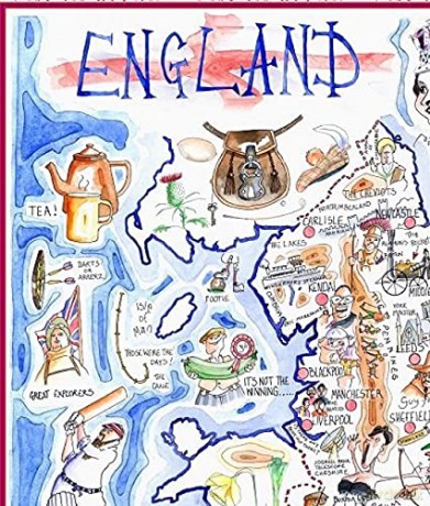 1000 Piece Jigsaw Puzzle - Comical Map Of England Artwork By Tim Bulmer - Comical 1000 Piece Puzzles For Adults Colorful Jigsaw Puzzle 66cm X 50cm Funny Jigsaw Puzzles [PUZZLE]