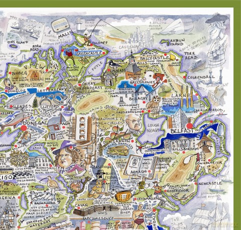 1000 Piece Jigsaw Puzzle - Comical Map Of Ireland Artwork By Tim Bulmer - Comical 1000 Piece Puzzles For Adults Colorful Jigsaw Puzzle 66cm X 50cm Funny Jigsaw Puzzles, Irish Gift, St Patricks [PUZZLE]