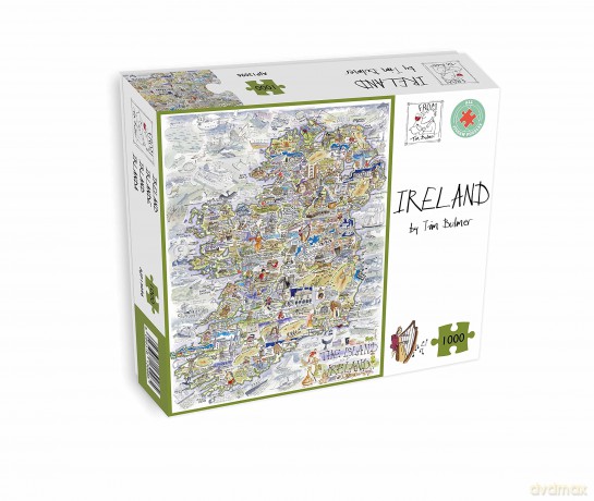 1000 Piece Jigsaw Puzzle - Comical Map Of Ireland Artwork By Tim Bulmer - Comical 1000 Piece Puzzles For Adults Colorful Jigsaw Puzzle 66cm X 50cm Funny Jigsaw Puzzles, Irish Gift, St Patricks [PUZZLE]