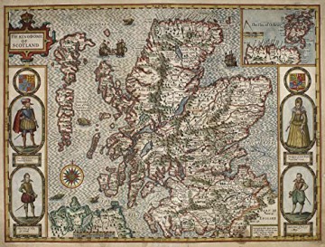 1000 Piece Jigsaw Puzzle: Historical Map of Scotland by John Speed - Large Size 66cm x 50cm for Adults [PUZZLE]