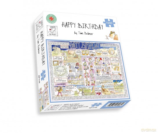 1000 Piece Jigsaw Puzzles - For Adults - Happy Birthday By Tim Bulmer, Large Size 66cm X 50cm. Challenging To Complete But Fun And Humorous comical funny cartoon [PUZZLE]