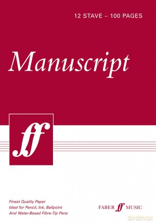 100-page A4 Manuscript Pad, 12-stave [KSIĄŻKA]