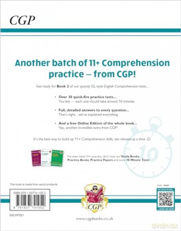 11+ GL 10-Minute Tests: English Comprehension - Ages 10-11 Book 2 (with Online Edition) (CGP GL 11+ Ages 10-11) - CGP Books [KSIĄŻKA]