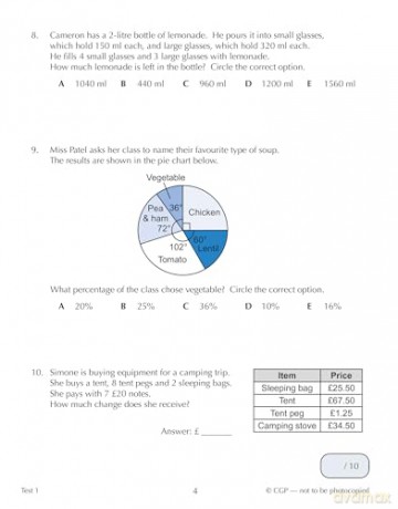 11+ GL 10-Minute Tests: Maths - Ages 10-11 Book 2 (with Online Edition) (CGP GL 11+ Ages 10-11) - CGP Books [KSIĄŻKA]