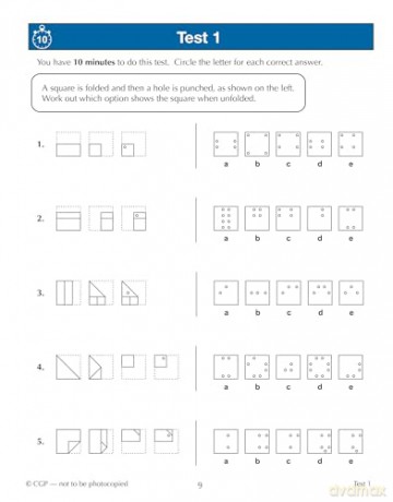 11+ GL 10-Minute Tests: Non-Verbal Reasoning Spatial - Ages 10-11 Book 2 (with Online Edition) (CGP GL 11+ Ages 10-11) - CGP Books [KSIĄŻKA]