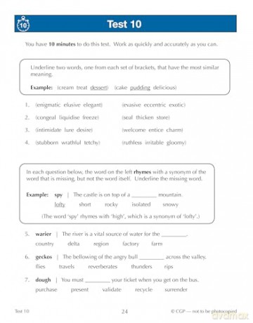 11+ GL 10-Minute Tests: Verbal Reasoning - Ages 10-11 Book 2 (with Online Edition) (CGP GL 11+ Ages 10-11) - CGP Books [KSIĄŻKA]