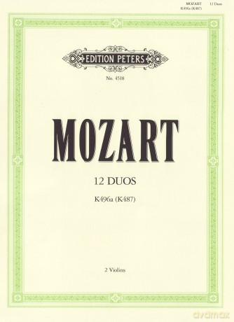 12 Duos KV 487 (496a): Für 2 Violinen - Wolfgang Amadeus Mozart [KSIĄŻKA]