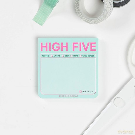 1-Count Knock Knock High Five to Do Sticky Note Pad, 3 x 3-inches (Pastel Edition) - Knock Knock [KSIĄŻKA]