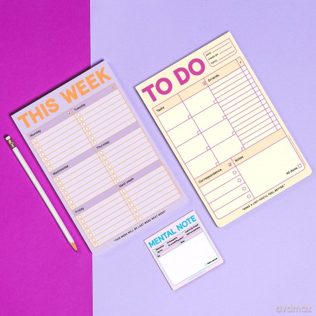 1-Count Knock Knock Mental Note to Do Sticky Note Pad, 3 x 3-inches (Pastel Edition) - Knock Knock [KSIĄŻKA]