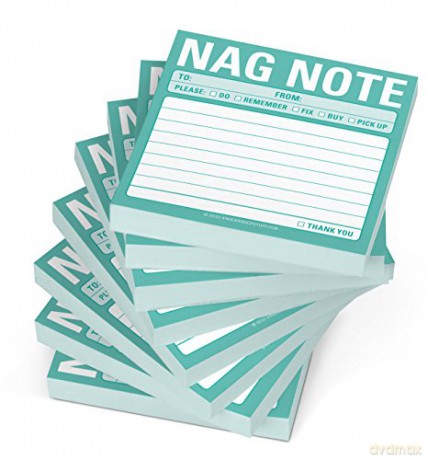1-Count Knock Knock Nag Note Sticky Notes, to Do List Notepads, 3 x 3-inches Each - Knock Knock [KSIĄŻKA]