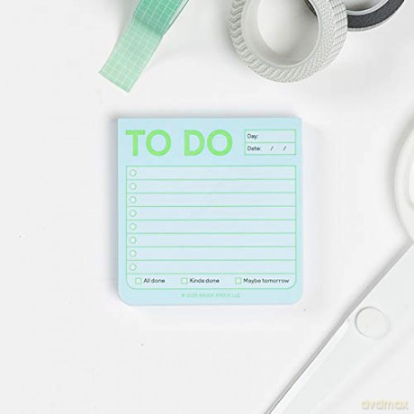 1-Count Knock Knock to Do Sticky Note Pad, 3 x 3-inches (Pastel Edition) - Knock Knock [KSIĄŻKA]