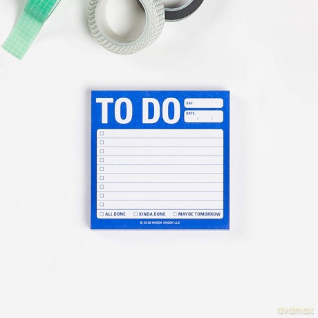 1-Count Knock Knock to Do Sticky Notes, to Do List Notepads, 3 x 3-inches Each - Knock Knock [KSIĄŻKA]