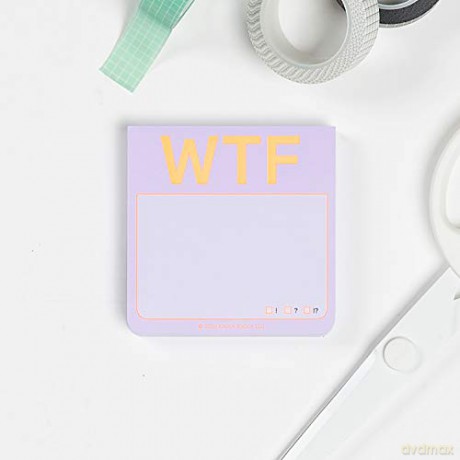 1-Count Knock Knock WTF Sticky Note Pads, 3 x 3-inches Each (Pastel Edition) - Knock Knock [KSIĄŻKA]