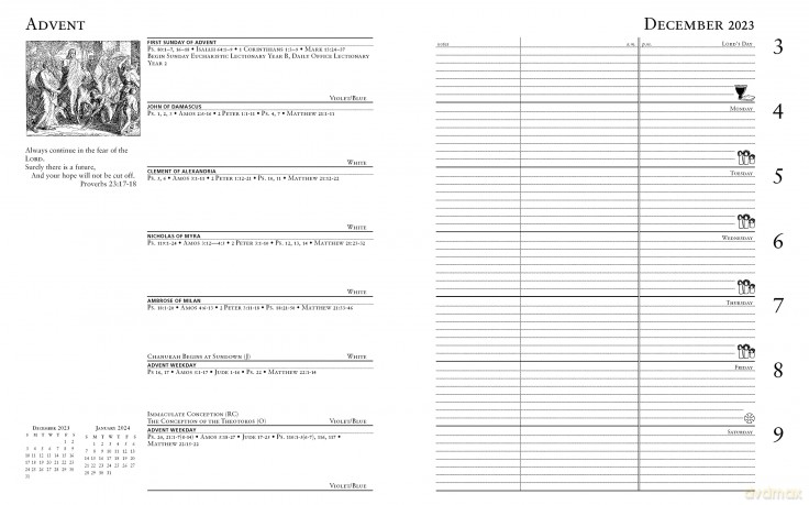 2024 Episcopal Liturgical Appointment Calendar [KALENDARZ]