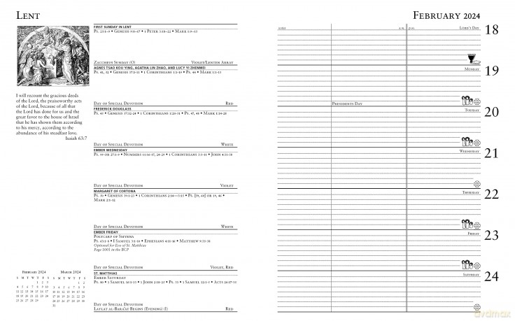 2024 Episcopal Liturgical Appointment Calendar [KALENDARZ]