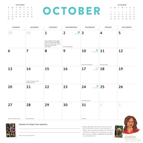 2024 Wall Calendar: Bibliophile Diverse Spines - Jane Mount [KALENDARZ]