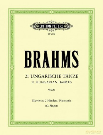 21 Hungarian Dances, WoO 1 (Piano Solo) - Johannes Brahms [KSIĄŻKA]