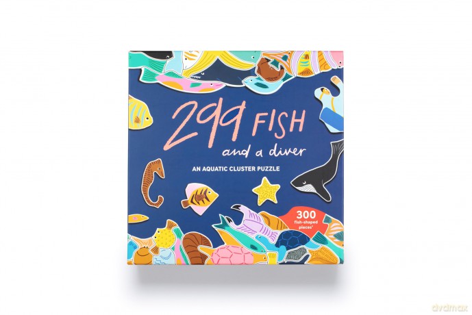 299 Fish and a Diver Puzzle: An Aquatic Cluster Puzzle: 300 Pieces - La Maupetit [PUZZLE]
