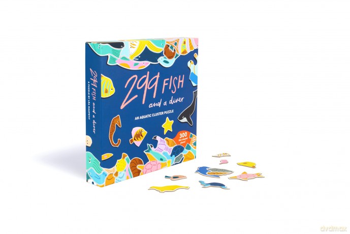 299 Fish and a Diver Puzzle: An Aquatic Cluster Puzzle: 300 Pieces - La Maupetit [PUZZLE]