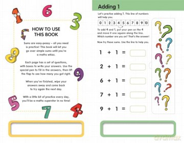 3+ Best Simple Sums Book Ever (Practise essential maths skills with a wipe-clean workbook and lift-the-flap answers) [KSIĄŻKA]