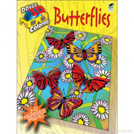 3-D Coloring Book - Butterflies (Dover 3-D Coloring Book) - Jessica Mazurkiewicz [KSIĄŻKA]